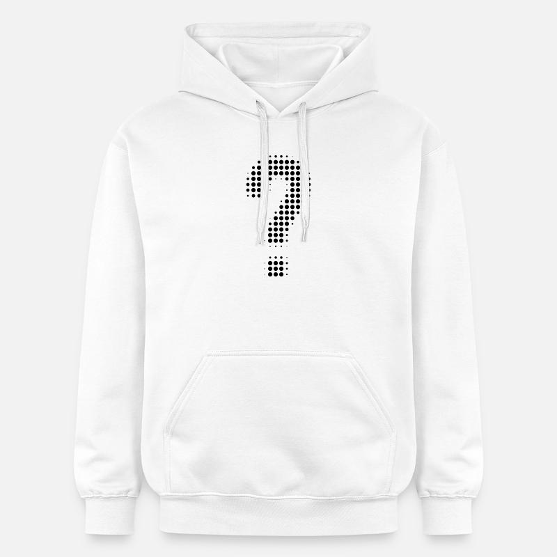 Optique pixel point d’interrogation - Sweat à capuche Softstyle® Gildan Unisexe - blanc