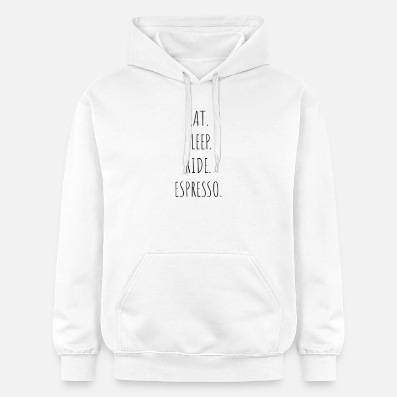 Manger-Dormir-Espresso- - Sweat à capuche Softstyle® Gildan Unisexe - blanc