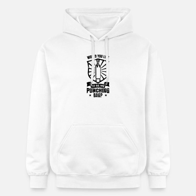 Blague de boxe - Sweat à capuche Softstyle® Gildan Unisexe - blanc