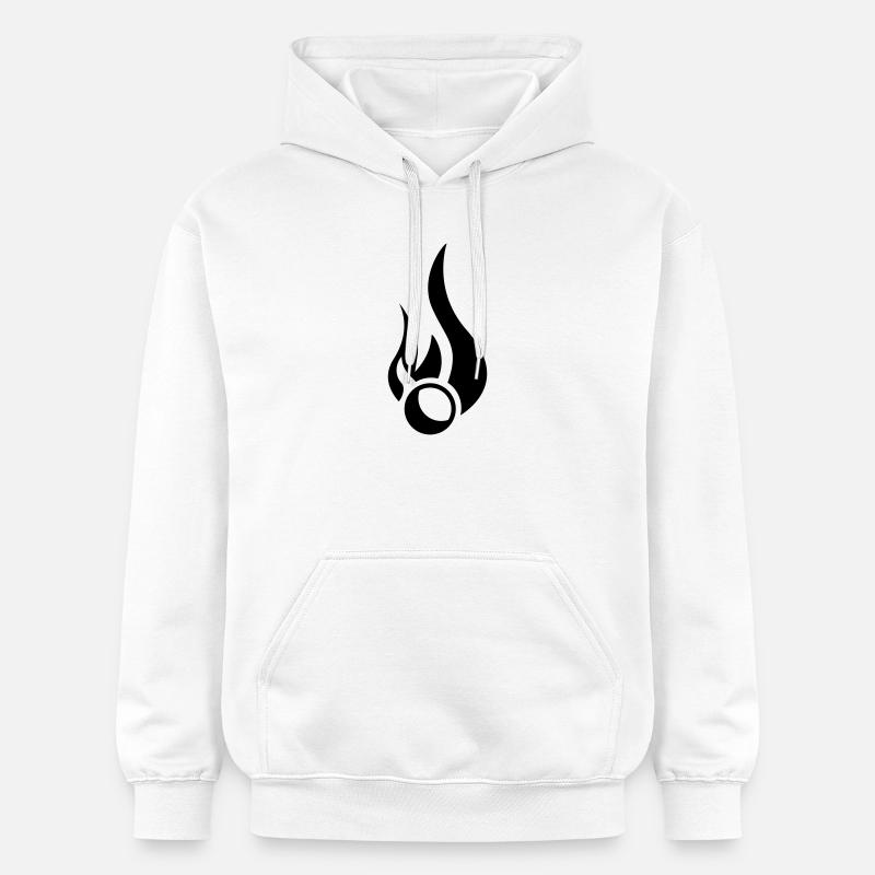 Boule enflammée - Sweat à capuche Softstyle® Gildan Unisexe - blanc