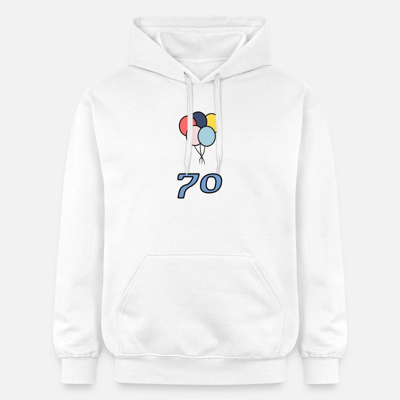 70. 70 ANS. 70e ANNIVERSAIRE - Sweat à capuche Softstyle® Gildan Unisexe - blanc
