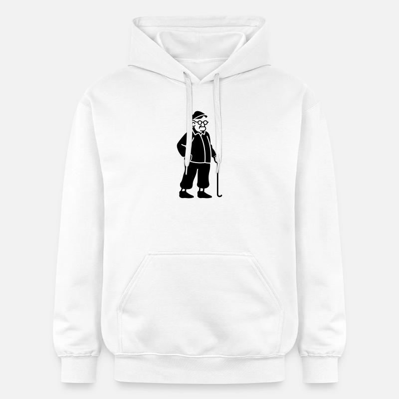 Vieux grand-père - Sweat à capuche Softstyle® Gildan Unisexe - blanc