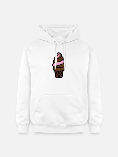 Softeis Eiswaffel Logo - Gildan Unisex Softstyle® Midweight Hoodie - white