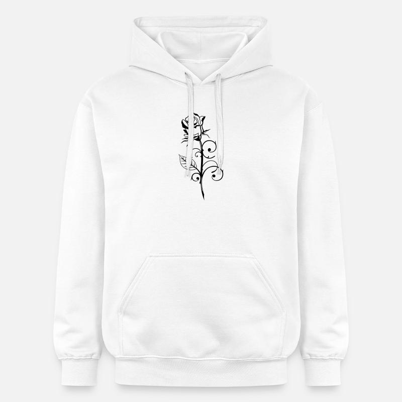 Rose amour, - Sweat à capuche Softstyle® Gildan Unisexe - blanc