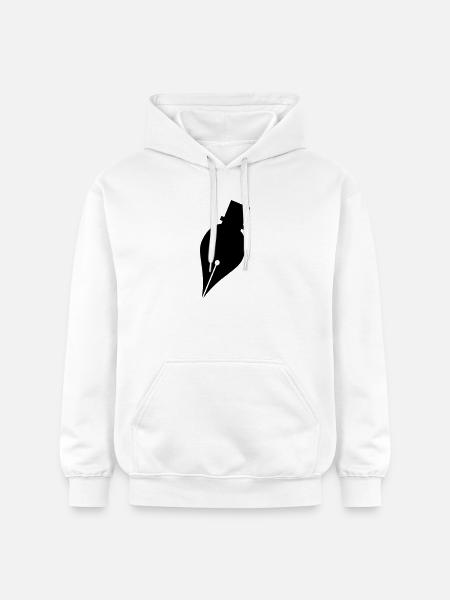Schreibstift oder Tintenstift-Logo für Schreiber - Gildan Unisex Softstyle® Midweight Hoodie - Weiß