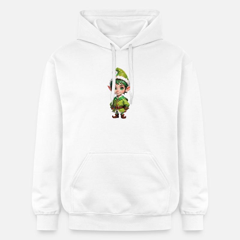 Doux petit lutin de Noël - Sweat à capuche Softstyle® Gildan Unisexe - blanc