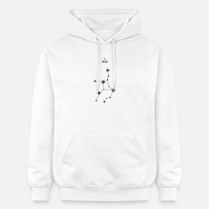 Jungfrau Sternzeichen Sternbild Schwarz & Grau - Gildan Unisex Softstyle® Midweight Hoodie - Weiß