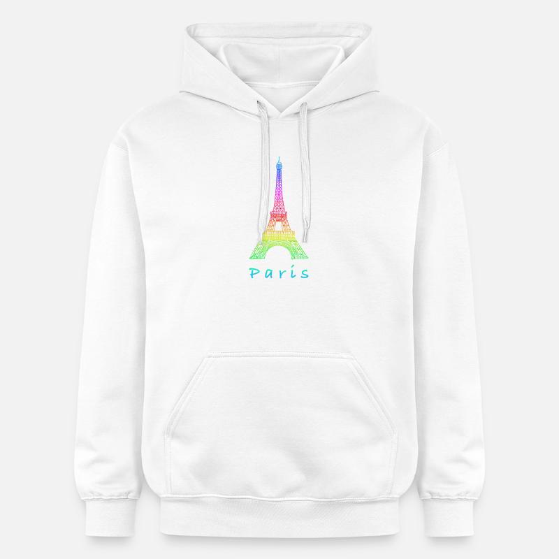 Paris Tour Eiffel - Sweat à capuche Softstyle® Gildan Unisexe - blanc