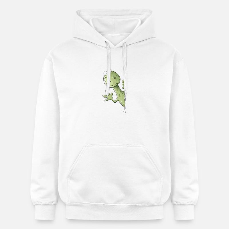 Droll Dino I Dinosaure Raptor - Sweat à capuche Softstyle® Gildan Unisexe - blanc