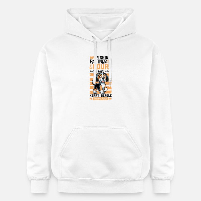 Pêche et Kerry Beagle - Sweat à capuche Softstyle® Gildan Unisexe - blanc