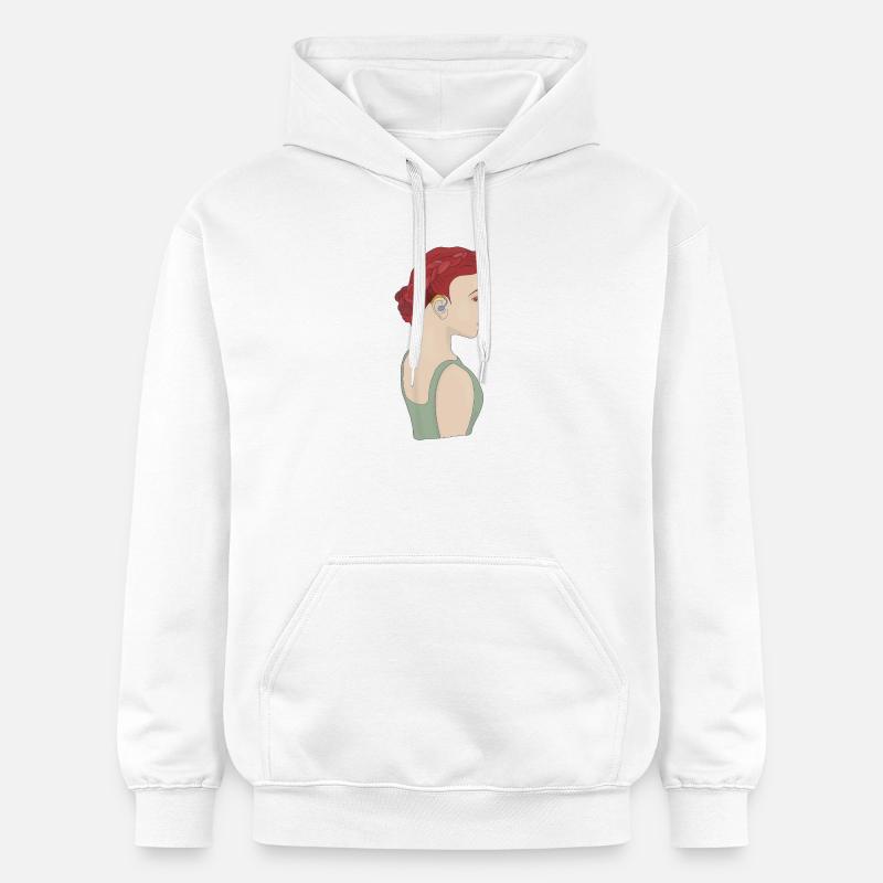 Fille utilisant une aide auditive - Sweat à capuche Softstyle® Gildan Unisexe - blanc
