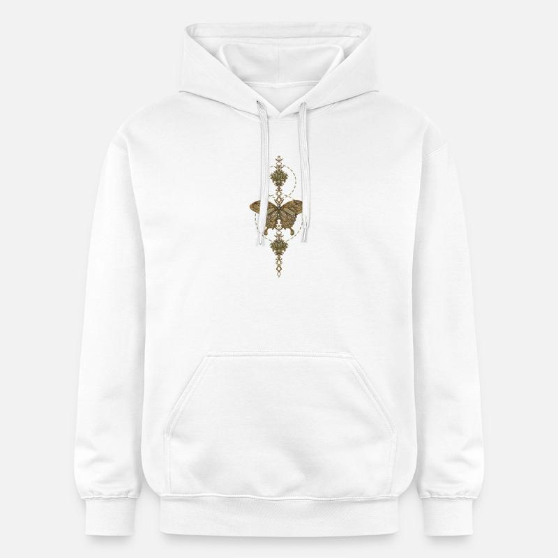L’élégance du papillon. - Sweat à capuche Softstyle® Gildan Unisexe - blanc