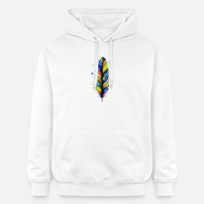 Plume - Sweat à capuche Softstyle® Gildan Unisexe - blanc