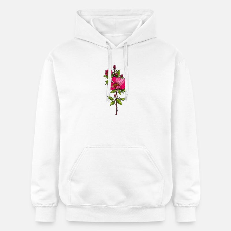 Fleur - Sweat à capuche Softstyle® Gildan Unisexe - blanc