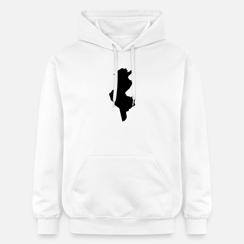 Carte de la Tunisie - Sweat à capuche Softstyle® Gildan Unisexe - blanc