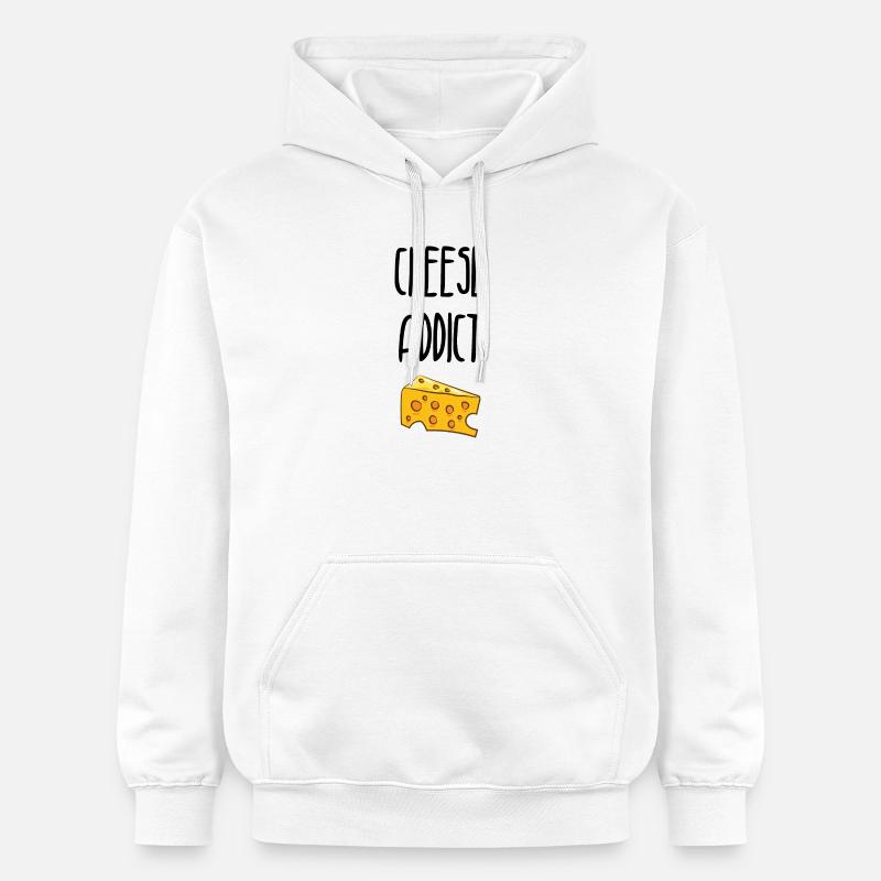 Cheese Addict / Accro au fromage - Sweat à capuche Softstyle® Gildan Unisexe - blanc