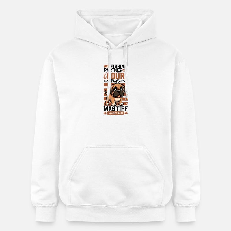 Pêche et Setter Anglais - Sweat à capuche Softstyle® Gildan Unisexe - blanc