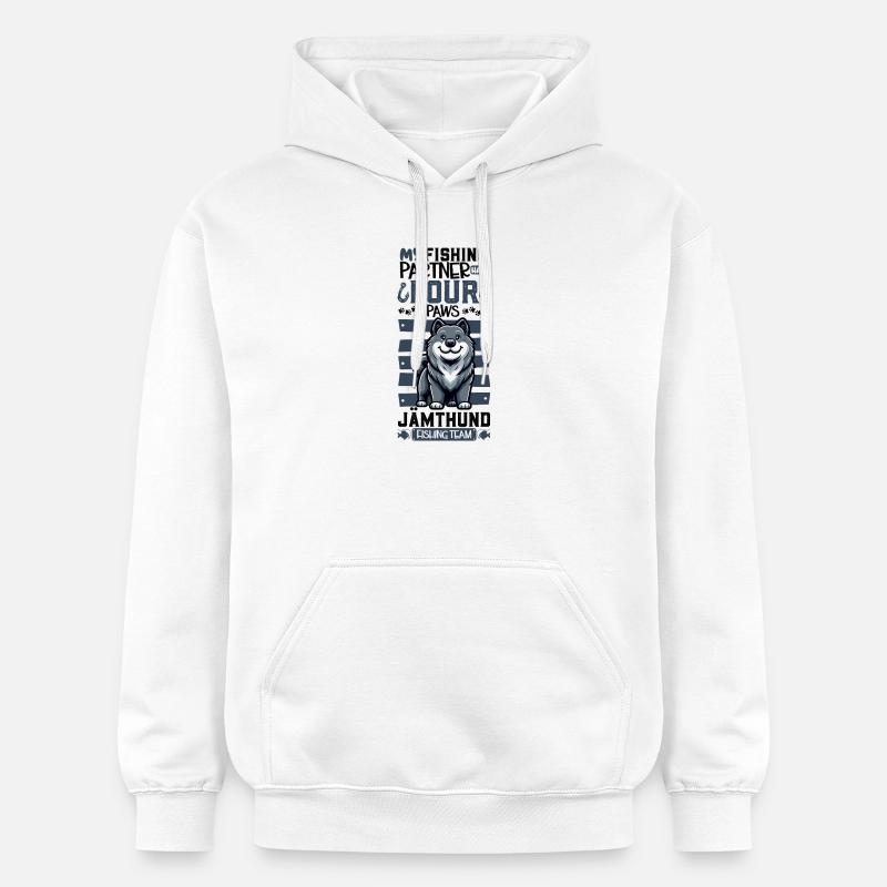 Pêche et Jämthund - Sweat à capuche Softstyle® Gildan Unisexe - blanc
