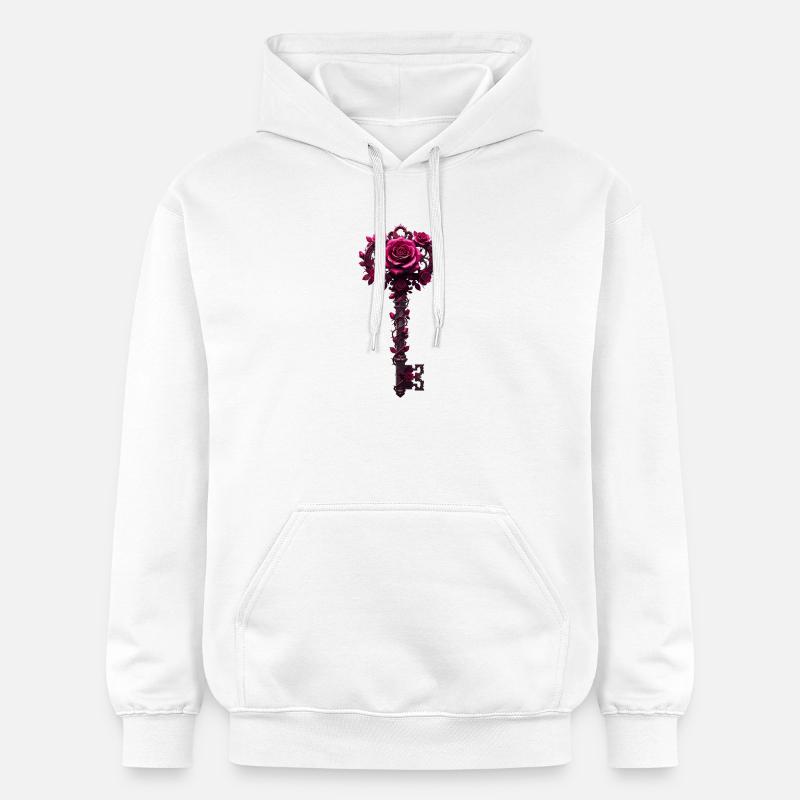 Rose Key, couronne florale - Sweat à capuche Softstyle® Gildan Unisexe - blanc