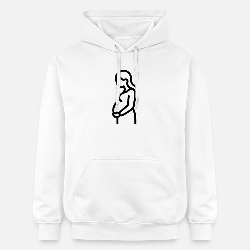 grossesse - Sweat à capuche Softstyle® Gildan Unisexe - blanc