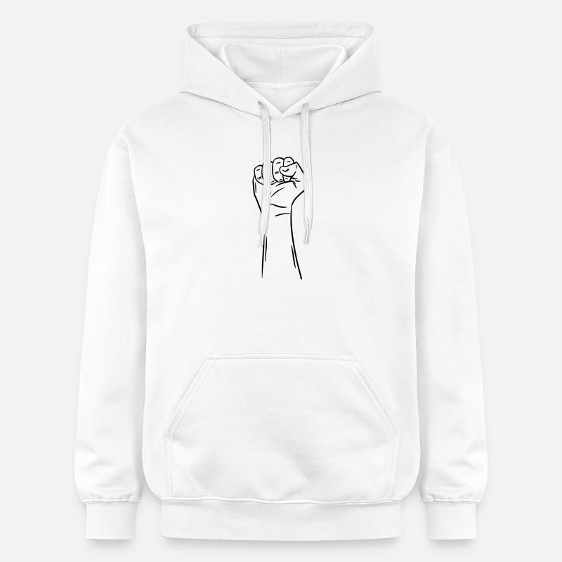 main poing 2 / poing / combat / protestation - Sweat à capuche Softstyle® Gildan Unisexe - blanc