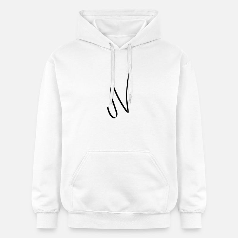 lettre N - Sweat à capuche Softstyle® Gildan Unisexe - blanc