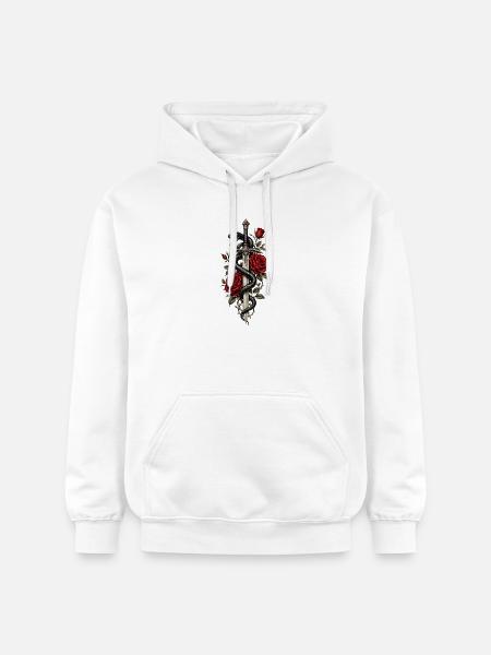 Serpent des Roses Épées - Sweat à capuche Softstyle® Gildan Unisexe - blanc