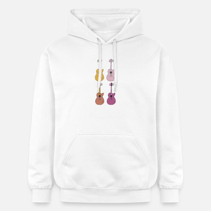 Guitare 4 vitesses - Sweat à capuche Softstyle® Gildan Unisexe - blanc
