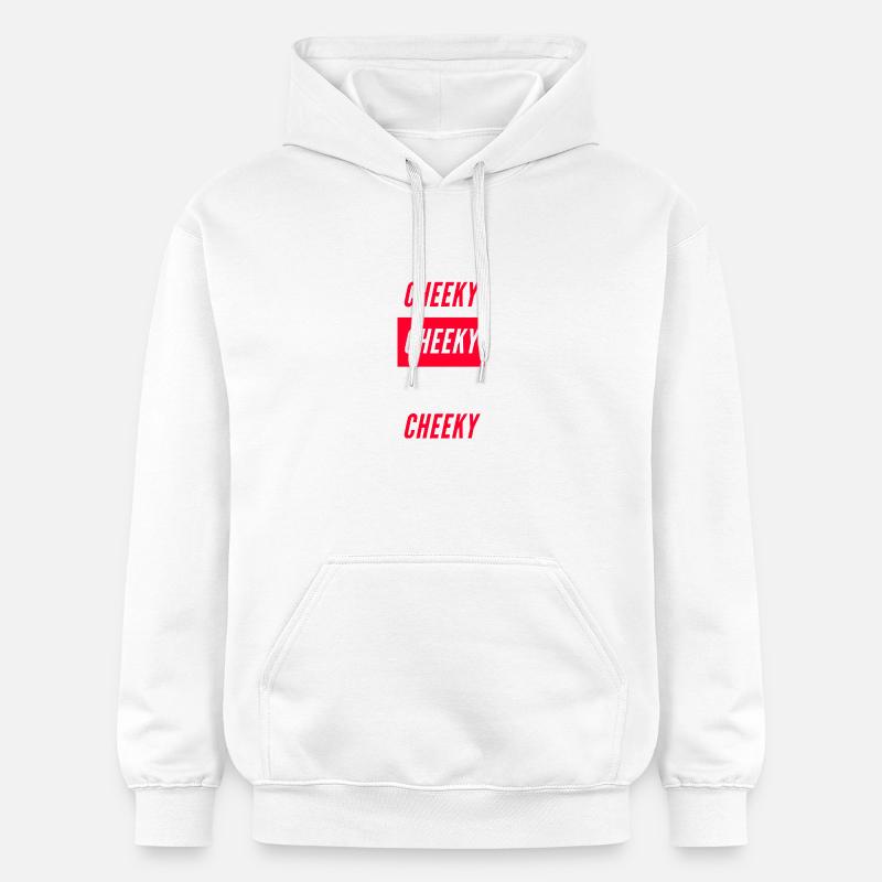 Cheeky Typographie en Bloc - Sweat à capuche Softstyle® Gildan Unisexe - blanc