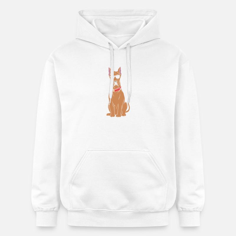 Dogue allemand - Sweat à capuche Softstyle® Gildan Unisexe - blanc