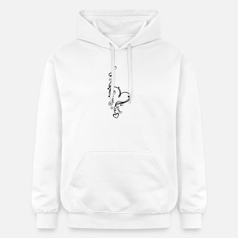 Saint Valentin. Amour amour, - Sweat à capuche Softstyle® Gildan Unisexe - blanc