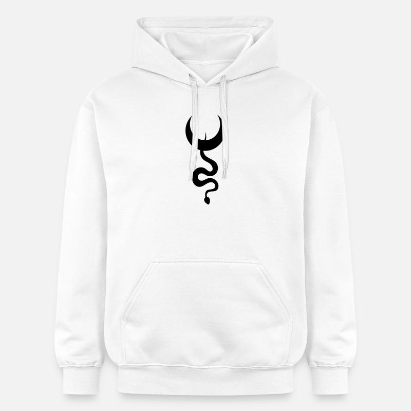 Lune avec serpent - Sweat à capuche Softstyle® Gildan Unisexe - blanc