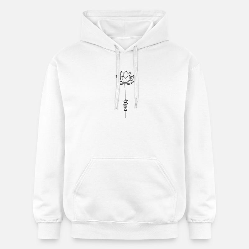 Art de lignes Lotus Granny - Sweat à capuche Softstyle® Gildan Unisexe - blanc
