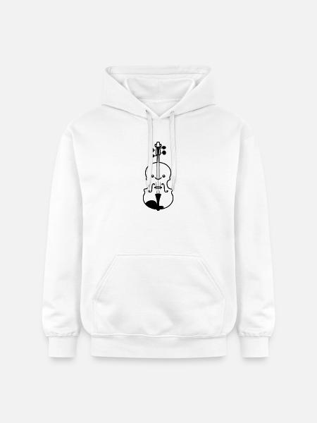 Fiddle Cartoon Style - Gildan Unisex Softstyle® Midweight Hoodie - white