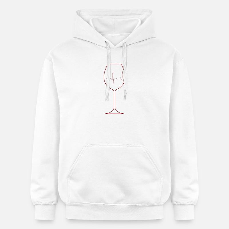 Verre à vin avec léguminant - Sweat à capuche Softstyle® Gildan Unisexe - blanc