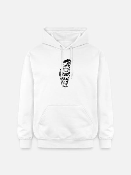 Chat domestique - Chat - Sweat à capuche Softstyle® Gildan Unisexe - blanc