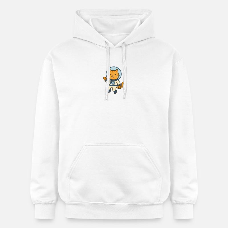 Astrokatze - Gildan Unisex Softstyle® Midweight Hoodie - Weiß