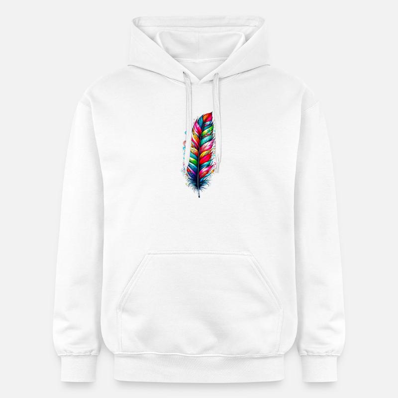 Plume - Sweat à capuche Softstyle® Gildan Unisexe - blanc