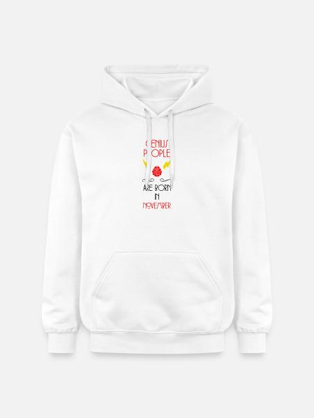 Genie Born November Baby Gift - Gildan Unisex Softstyle® Midweight Hoodie - white