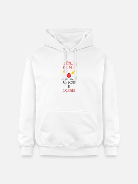 Genie Born October Baby Gift - Gildan Unisex Softstyle® Midweight Hoodie - white