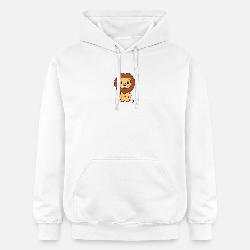 Lion Lion - Sweat à capuche Softstyle® Gildan Unisexe - blanc