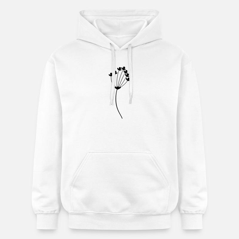 Fleur - Sweat à capuche Softstyle® Gildan Unisexe - blanc