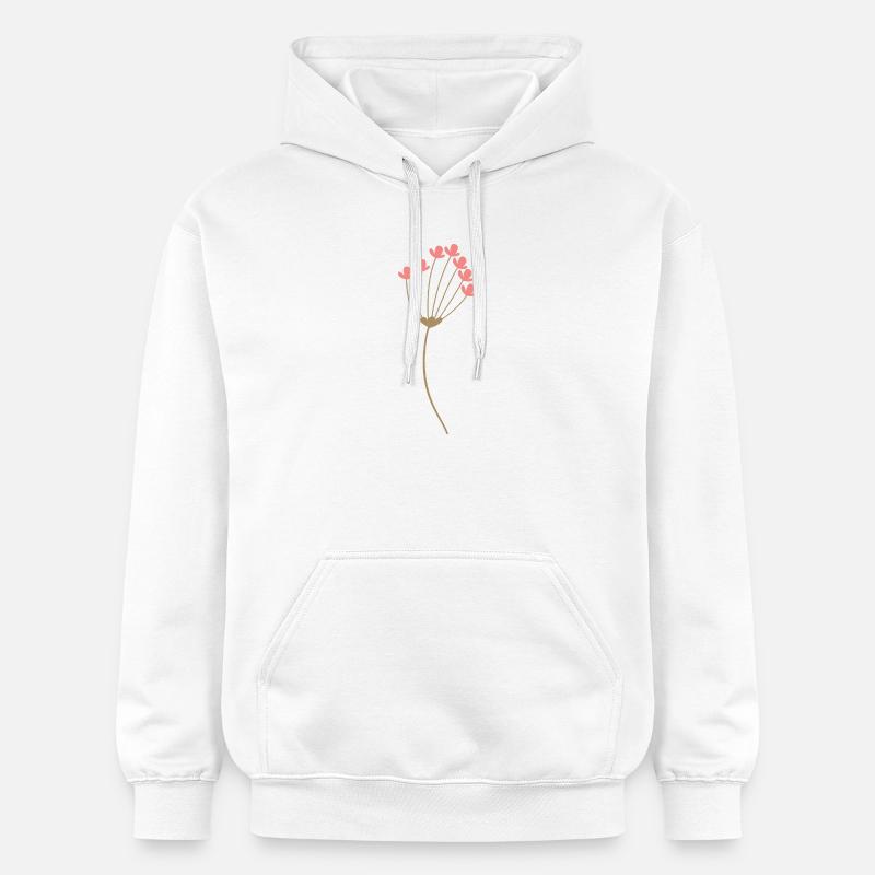 Fleur - Sweat à capuche Softstyle® Gildan Unisexe - blanc