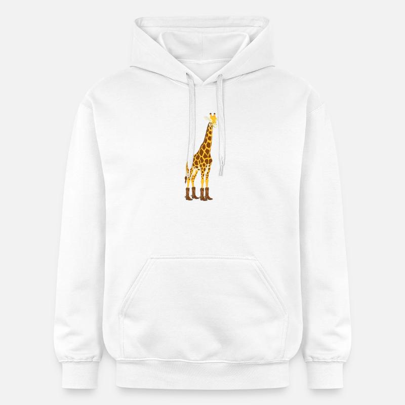 Girafe avec une déclaration de botte - Sweat à capuche Softstyle® Gildan Unisexe - blanc