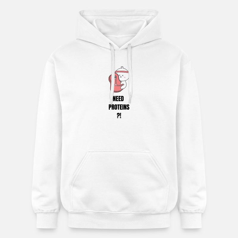 Need Proteins - Gildan Unisex Softstyle® Midweight Hoodie - Weiß