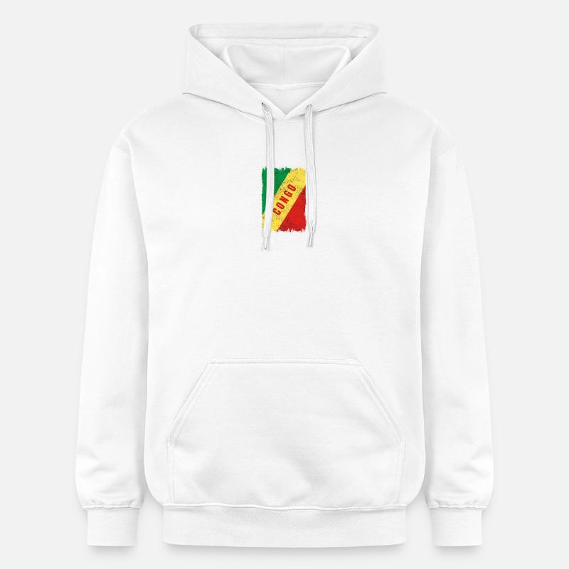 Drapeau du Congo - Sweat à capuche Softstyle® Gildan Unisexe - blanc