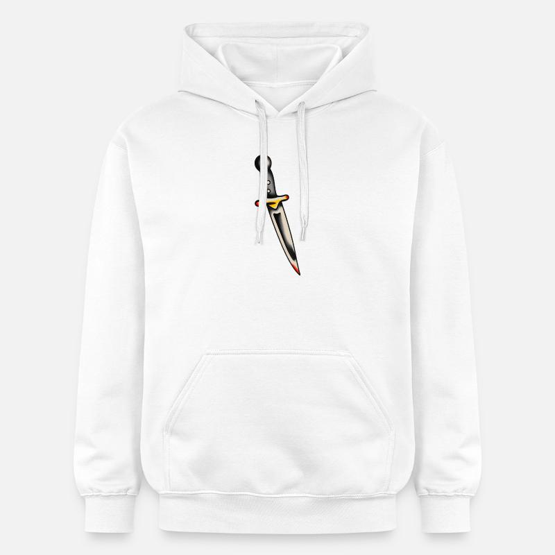 Dague de tatouage classique - Sweat à capuche Softstyle® Gildan Unisexe - blanc