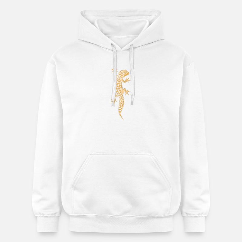 Gecko léopard - Sweat à capuche Softstyle® Gildan Unisexe - blanc