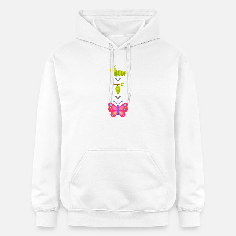 Transformation de chenille en papillon - Sweat à capuche Softstyle® Gildan Unisexe - blanc