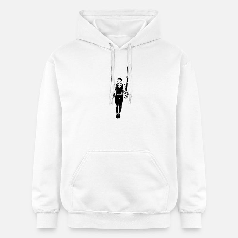 Anneaux de gymnastique - Sweat à capuche Softstyle® Gildan Unisexe - blanc